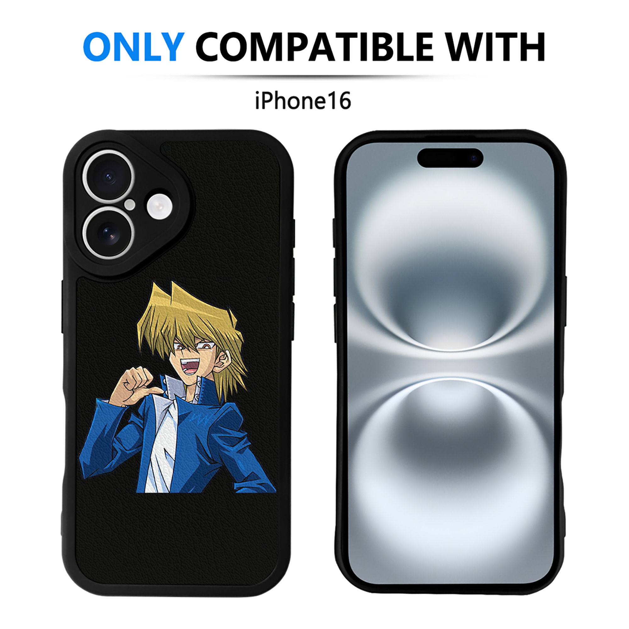 遊☆戯☆王 Yu-Gi-Oh! 【iPhone 16シリーズ対応】シリコンスマホケース（レザー調） 材質：シリコン